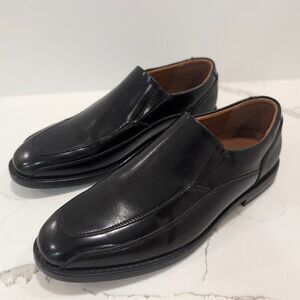 New Nine West Black Slip-on Dress Formal Shiny Shoes loafers Men's Size 10 Comfy